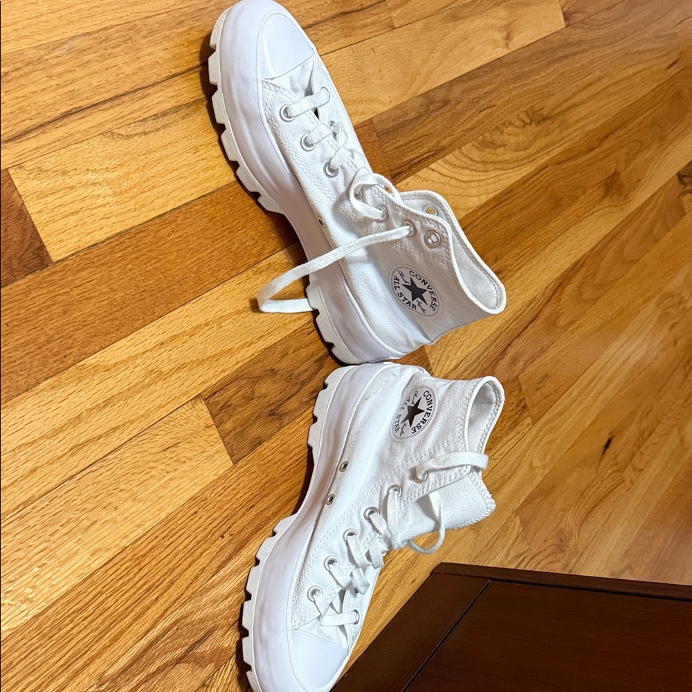 Converse Cream High-Top Sneakers
